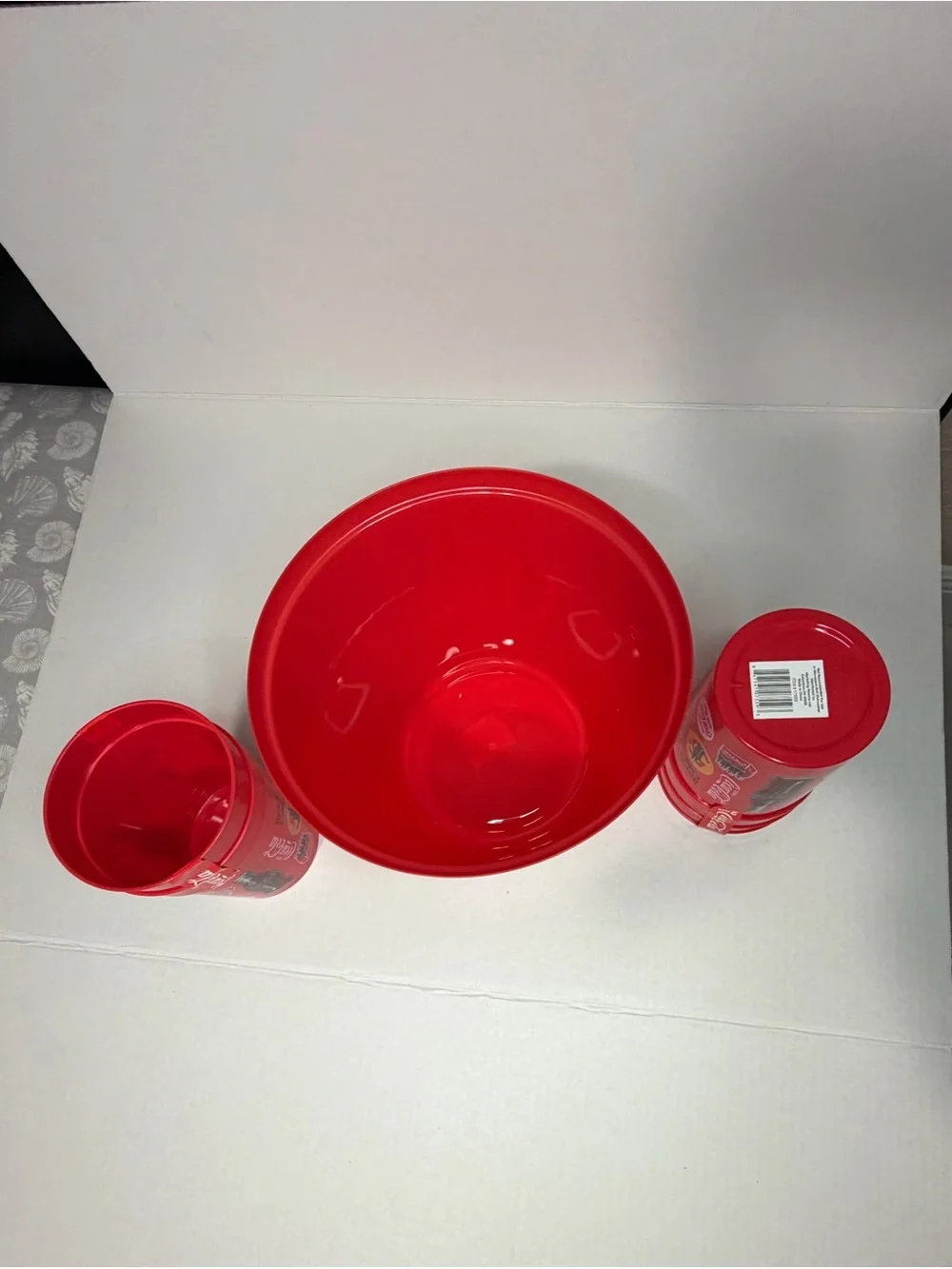 🔥Coca Cola Red Enjoy Coke Party Snack Bowl with 2 plastic cups.